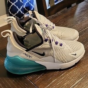 Nike Air Max 270 Kids Shoes - White and Blue